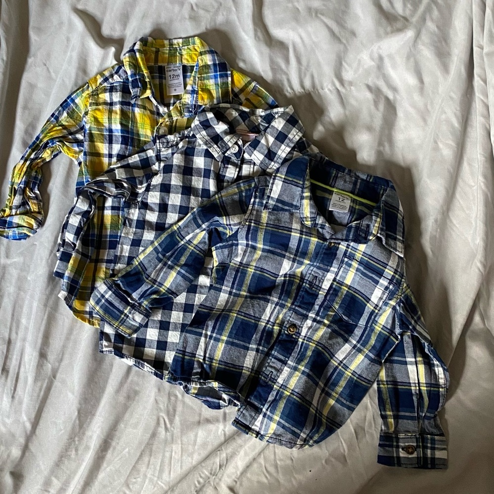 3 Shirt Carters Bundle- Boys 12 Months